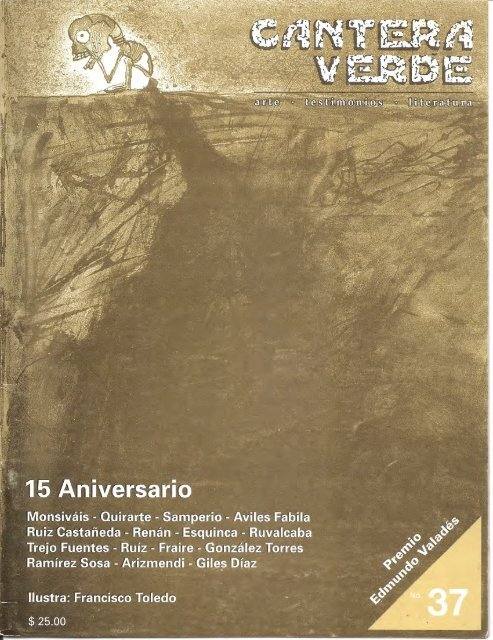 Portada Cantera Verde No. 37
